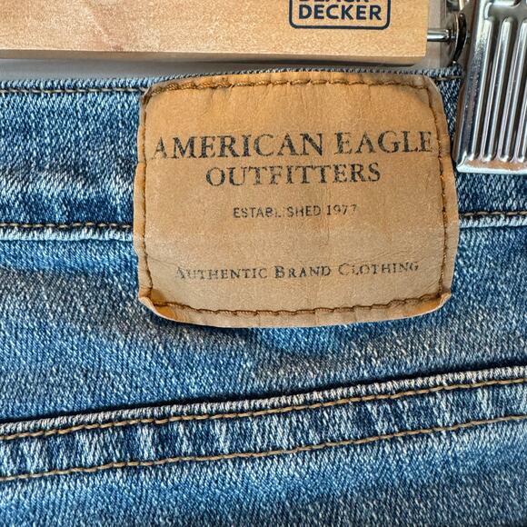 American Eagle Women’s 2 R Y2K Low Rise Bootcut Jeans Medium Wash Flare Denim - Picture 7 of 10